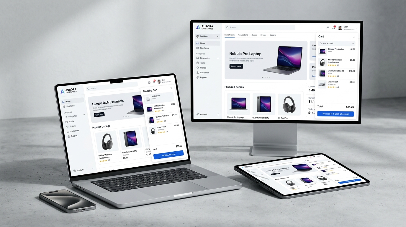 Enterprise Responsive Multi-Device E-Commerce Platform Architecture
