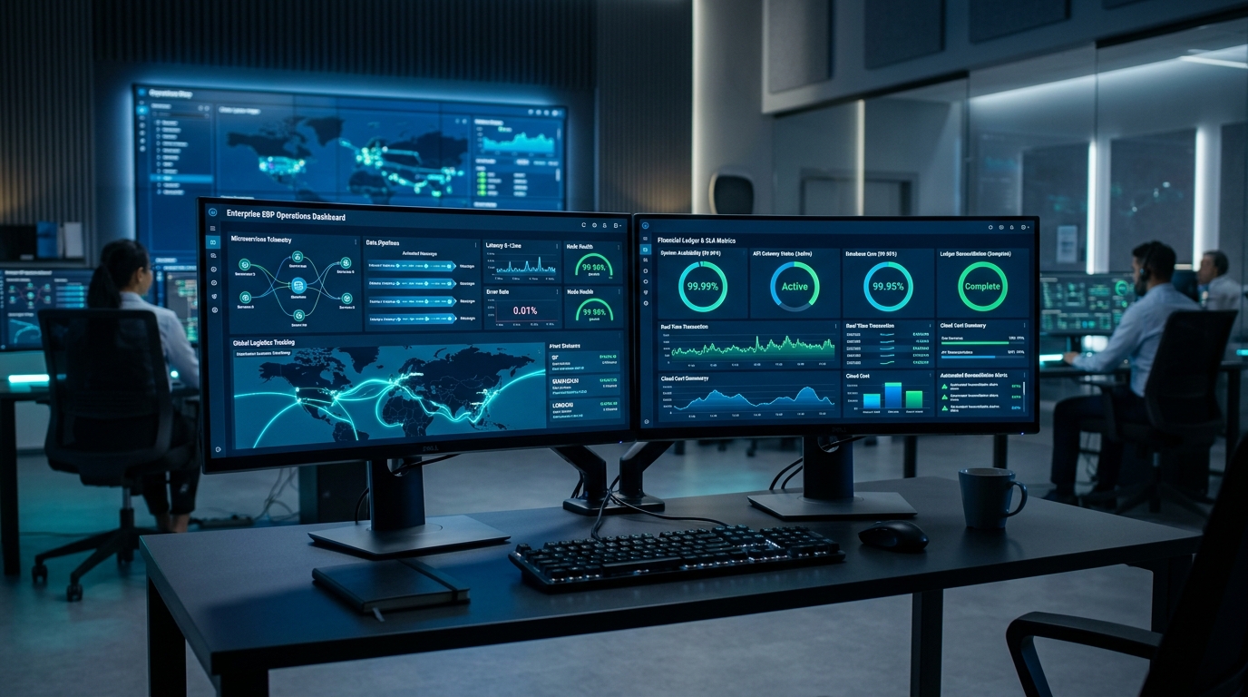 Enterprise Cloud ERP Architecture and Supply Chain Operations Telemetry