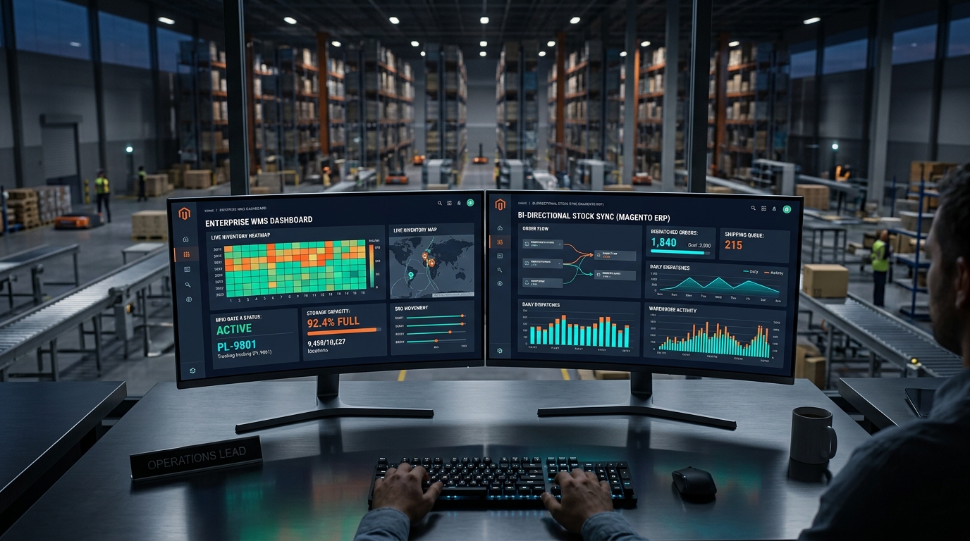 Enterprise Magento WMS and Real-Time Logistics Operations Hub